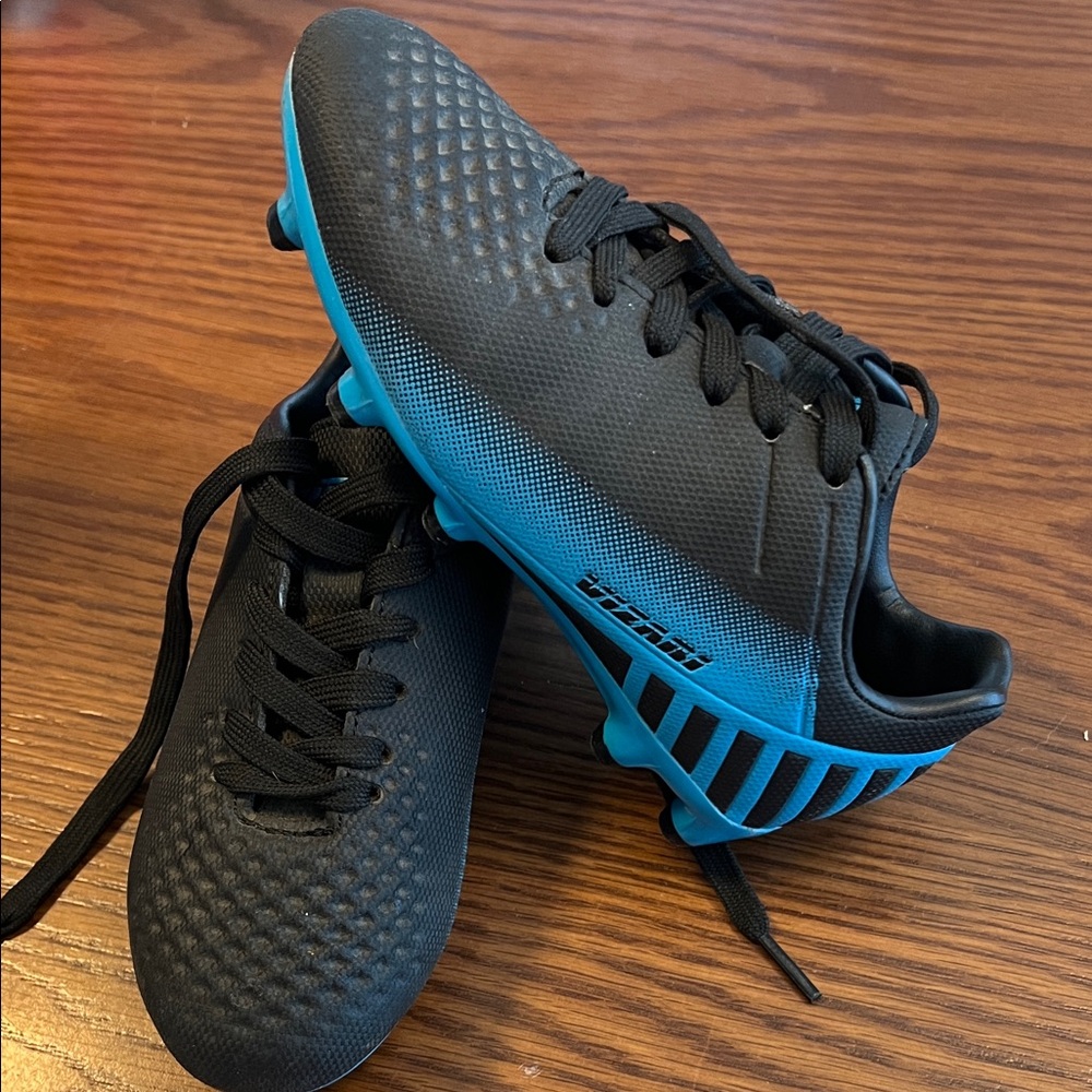 Youth Vizari Black and Blue Soccer Cleats